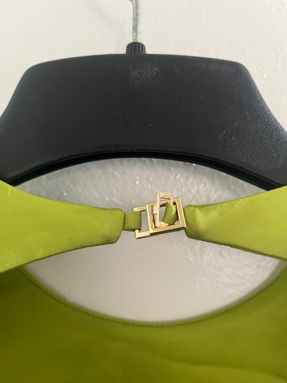 Mango Fitted Long-Sleeve Lime Green Sheath Dress - Picture 8 of 16